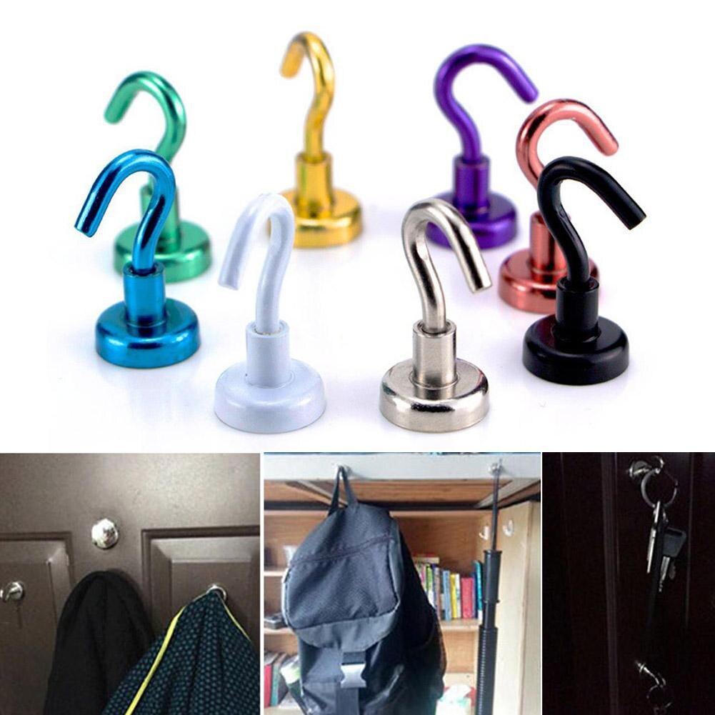 1pcs Strong Magnetic Powerful Hooks Heavy Duty Magnet Holder Wall Hanging Hanger Magnetic Base Home Hardware Magnetics Holder