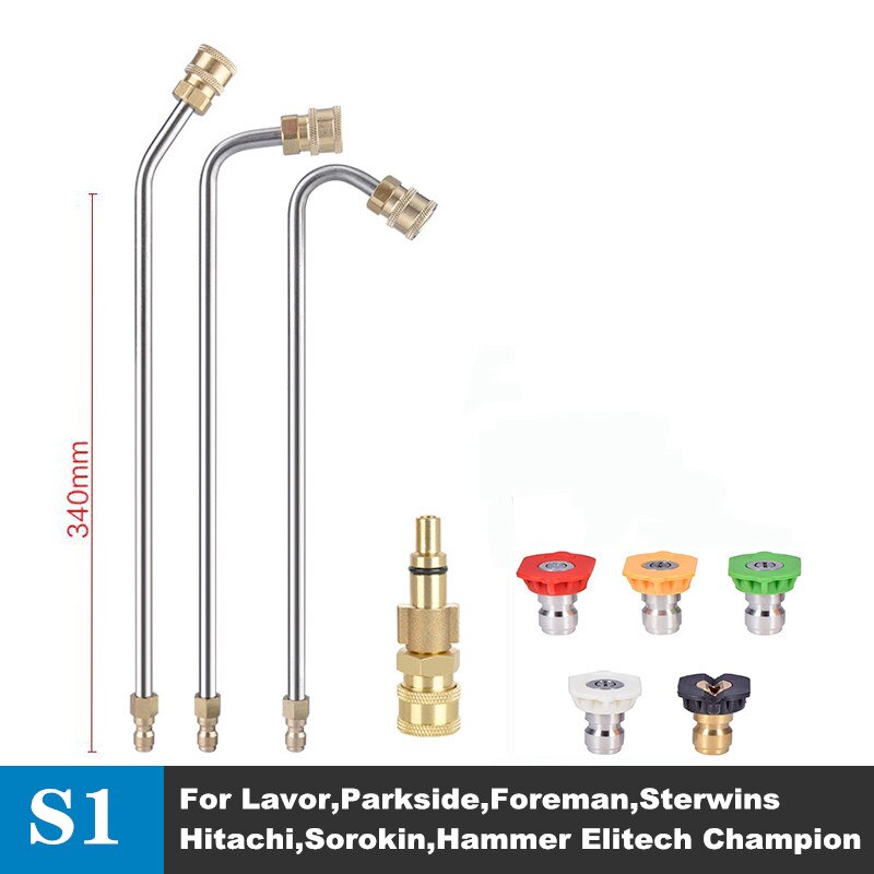 High Pressure Washer Gutter Cleaner Attachment For Lance/Wand 1/4" Quick Connect,for Lavor for Nilfisk for Bosch car accessories: Red