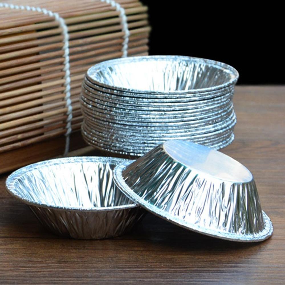 200 st aluminium rund folie tårtform mini gryta paj tårta portugisisk ägg tårtform engångs ägg tårta bakform