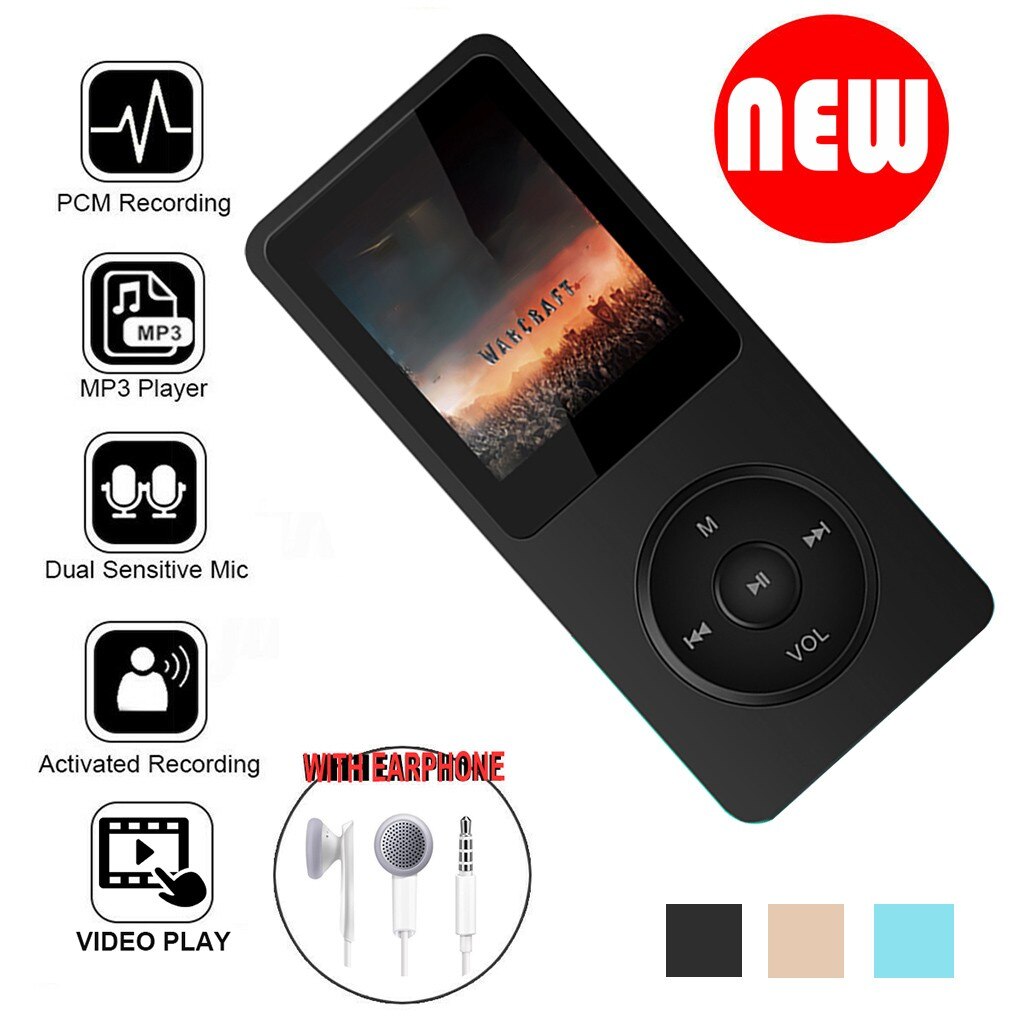 Mini portatile MP3 MP4 Lossless Sound Music Player registratore FM TF Card 80 ore lettore MP3 supporto fino a 128GB Micro SD Card