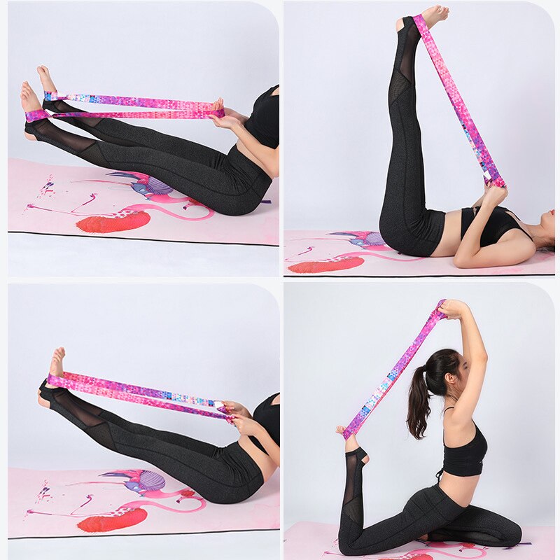 Yogamåtte vandtæt stroppebælte justerbar multifunktions bomuldsrem sport værktøj pilates fitness træning sport stretchrem