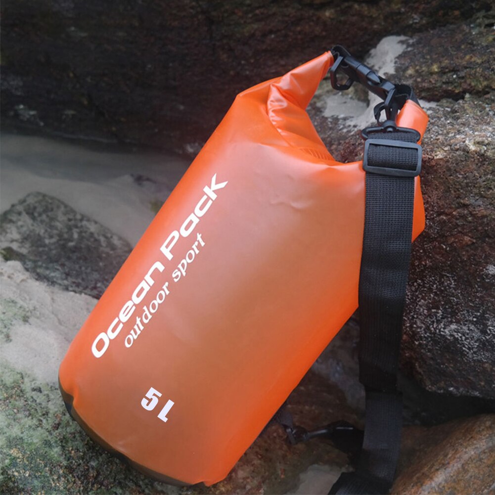 2L/5L Rafting Swimming Waterproof Dry Bag Sack Foldable Storage Pack for Kayaking Canoeing Trekking: Orange 2L