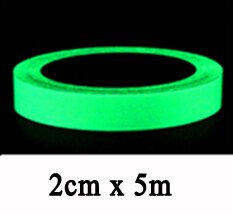 Taśma samoprzylepna samoprzylepna naklejka wymienna lśniąca taśma fluorescencyjna świecąca ciemna uderzająca taśma ostrzegawcza: 20mmx5m