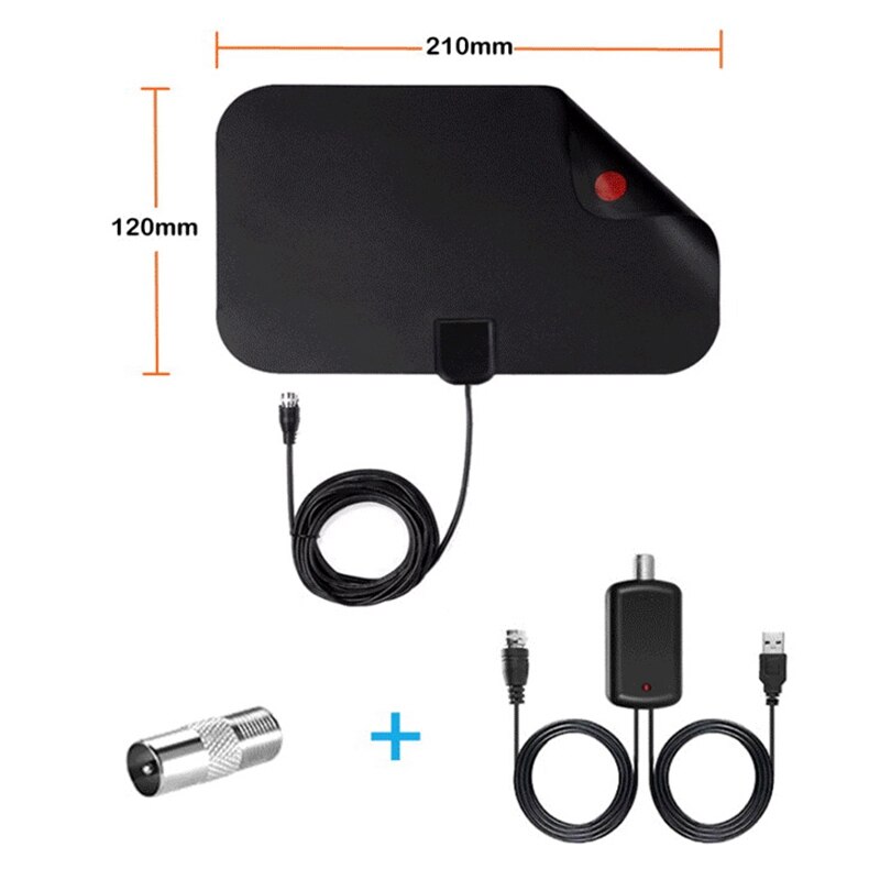 Indoor TV Antenna, TV Antenna HD Indoor Digital Antenna with Amplifier DTMB Receiving Film Antenna Supports 4K 1080P TV