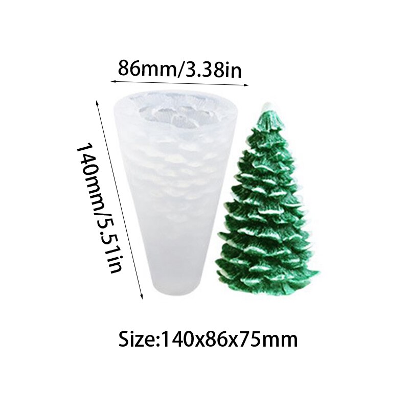 Siliconen Kaars Zeep Maken Mold Diy Creatieve 3D Kerstboom Bakvorm Cake Chocolade Decoratie Gereedschappen