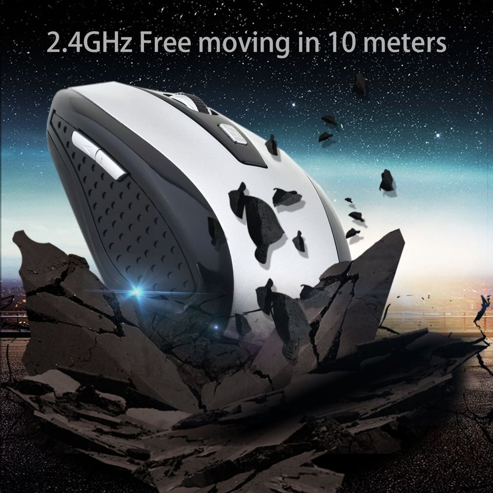 5 Buttons + 1 Scroll Wheel Mice with USB Receiver 2.4GHz Wireless Optical Mouse For PC Laptop Newest