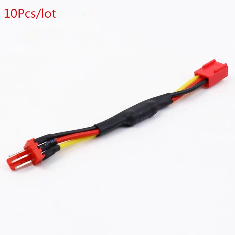 10 sztuk/partia rezystor wentylatora kabel 3 / 4 Pin męski na 3 / 4Pin złącze żeńskie zmniejszyć PC CPU wentylator prędkości hałas rezystor spowolnić kabel: 10pcs 3pin  red