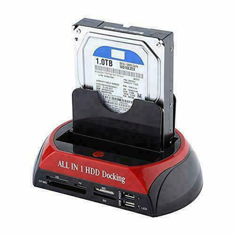 All In One Dual Bay For 3.5inch And 2.5inch SATA And IDE Computer Hard Disk Hard Disk Backup Dock USB HUB Card Reader