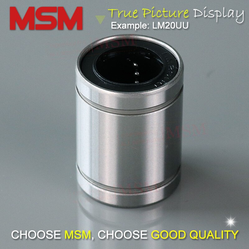 5 stk msm lineære kuglelejer  lm6uu lm8uu lm10uu lm12uu lm16uu lm20uu lm25uu lm30uu glidebevægelsesbøsninger 20mm aksel cnc dele