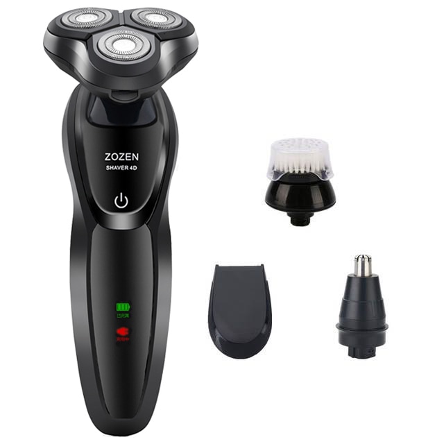 Utgave elektrisk barbermaskin barberhøvel menn vaskbar usb oppladbar 3 blad smart kontroll barberskjeggmaskin