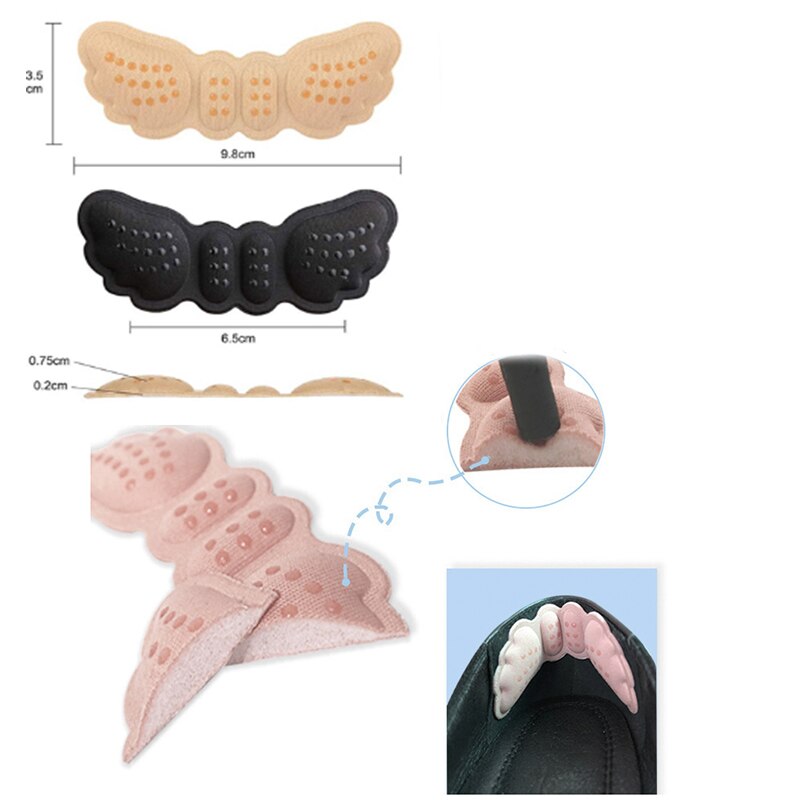 1 paar stoff FlüGel Schutz für Schuhe hoch Fersen Aufkleber Kissen Snugs Einsätze Schuh Pads Leder Schuhe Einsätze Griffe Liner
