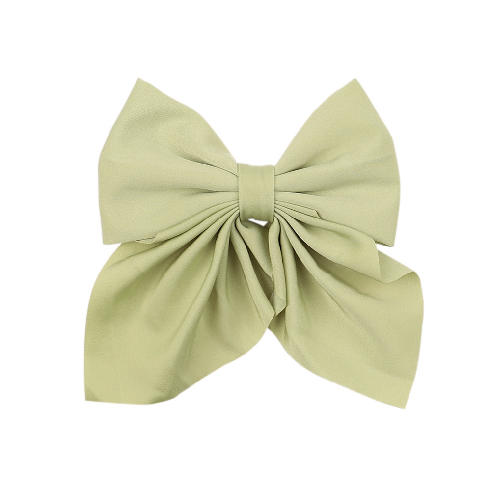 1 pieza de lazos grandes para el cabello, pinzas para el cabello de satén de dos capas, lazo de mariposa para niñas, horquilla con lazo, horquilla de , accesorios para el cabello: Verde