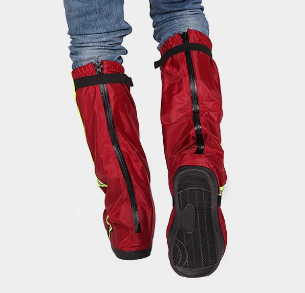 Housse de chaussure de moto Oxford tissu hommes et femmes imperméable et pluie épaississement équipement d'équitation longue jambe couverture porter bas