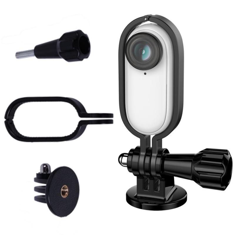 Supporto per telaio in metallo per Insta360 GO 2 adattatore in lega di alluminio 1/4 stabilizzatore per staffa angolare regolabile per Insta360 Go 2 telecamera Acc