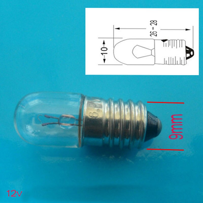 12 V 3 W E10 Kleine Indicator Gloeilamp Schroef Miniatuur Flitslamp Lamp voor Instrument 100 pcs