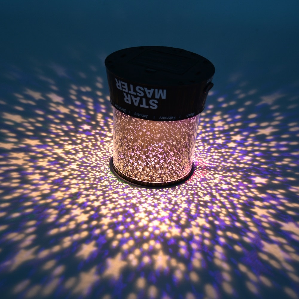 IVYSHION LED Nachtlampje Ster Projector Ster Maan Master Kids Baby Romantische Kleurrijke Home Decor Batterij Projector Lamp