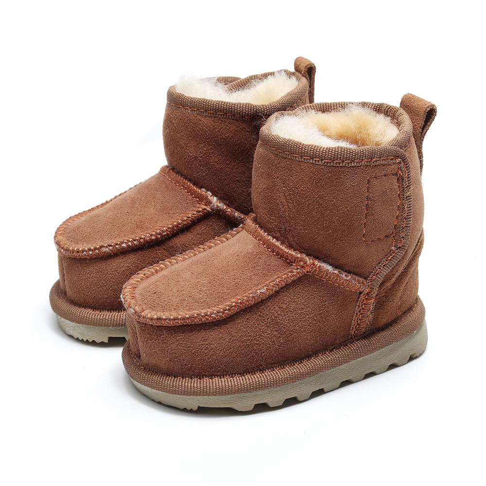 Geanuine Leder Australien Schuhe Baby Schnee Stiefel für jungen und mädchen freundlicher Schnee Stiefel Schaffell Echtpelz Schuhe freundlicher neue