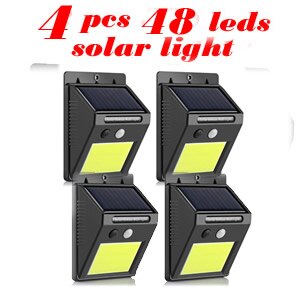 2/4PCS 30 LED Solar Motion Sensor Light Outdoor garden solar Wall Lamp Waterproof 3 Modes street-yard-stair-deck security lamps