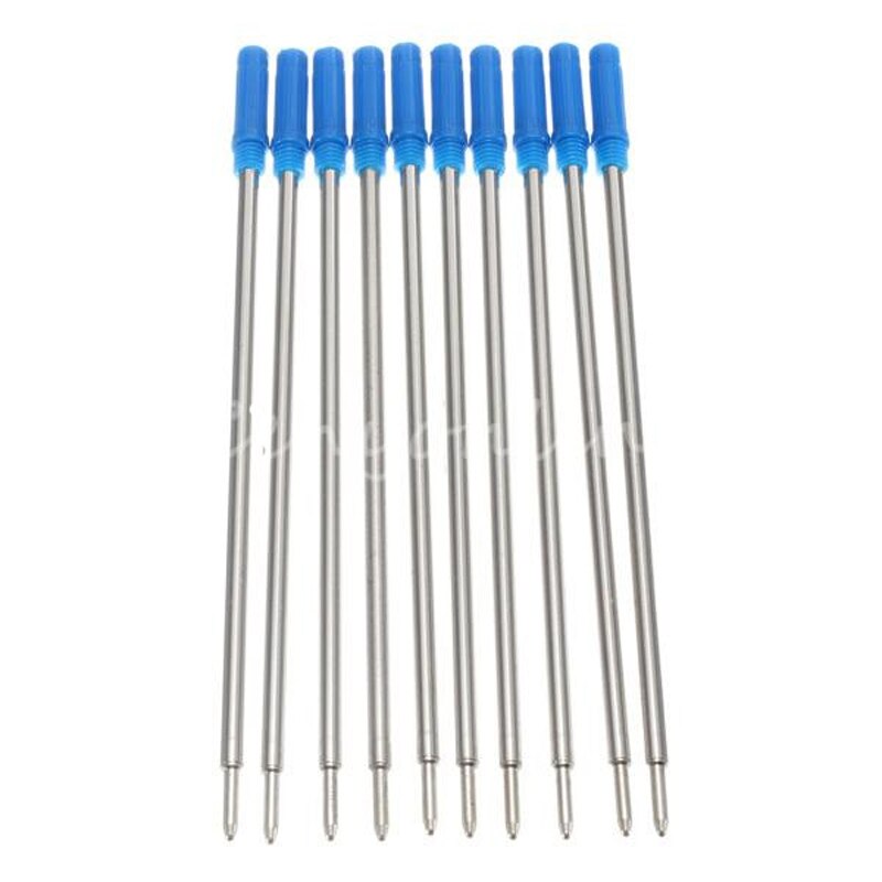 10 stks/partij Cross Type Balpen Vullingen Inkt Medium Blauw bal Refill voor Element Pen Rvs Tip Kantoor School Supply