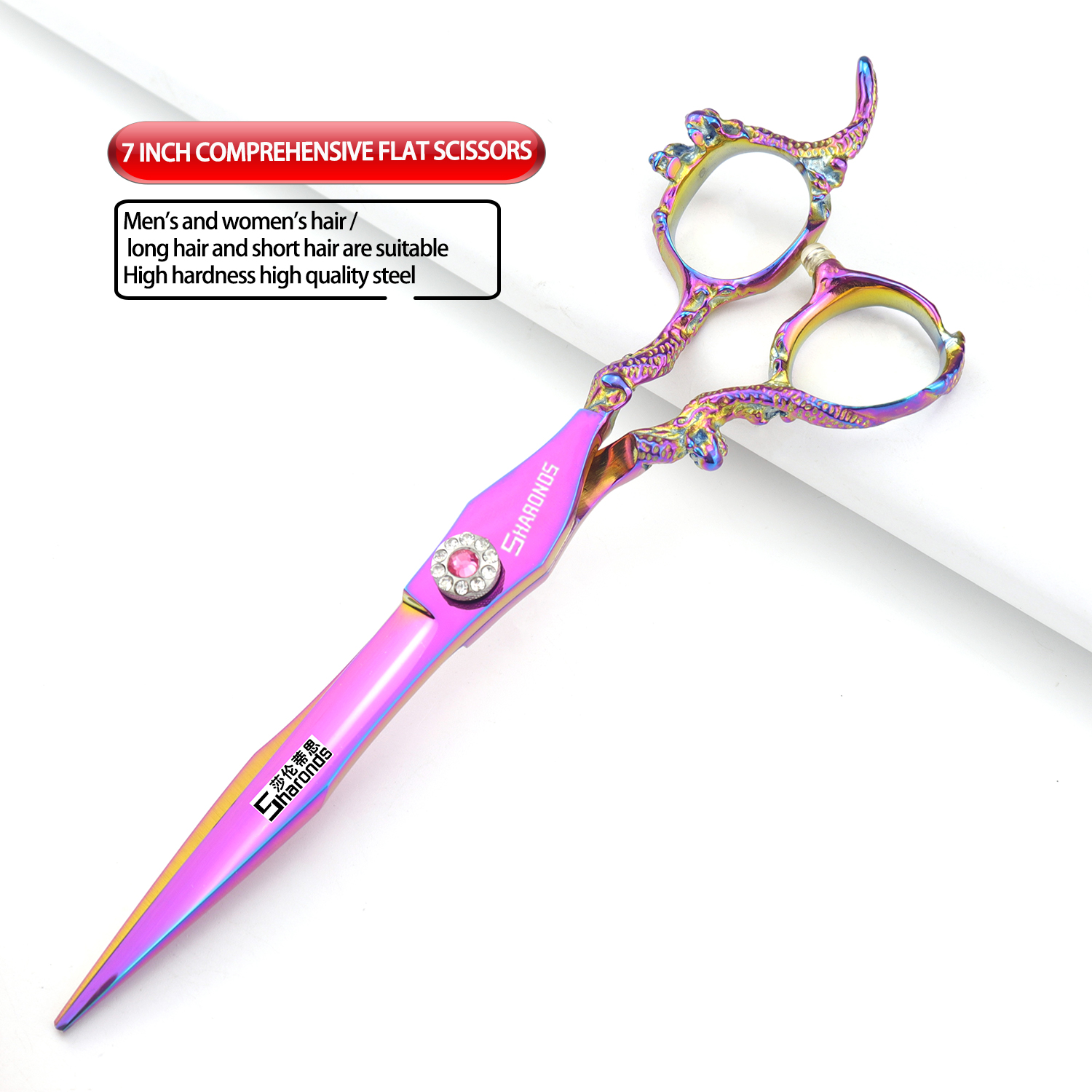 Tijeras de peluquero de 6 pulgadas y 7 pulgadas, tijeras profesionales japonesas de peluquería de acero 440C, herramientas de corte de adelgazamiento de cabello negro puro: plum