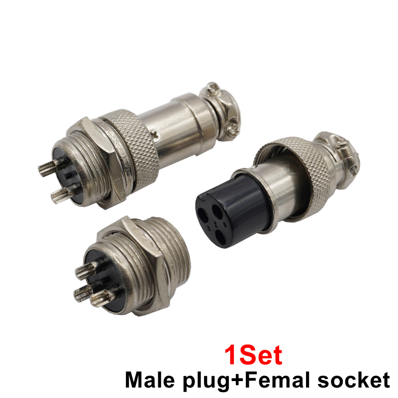 1Set Male - Female Metal Circular Aviation Plug Socket Connector GX16 16mm 2Pin/3Pin/4Pin/5Pin/6Pin/7Pin/8Pin/9Pin/10Pin: MULTI / 3P