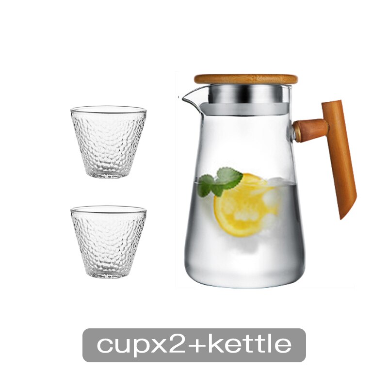 Oneisall waterkoker glazen waterkoker 950ml- delige transparante theepot koffie sapkan met roestvrijstalen zeef functioneel: Pak 1