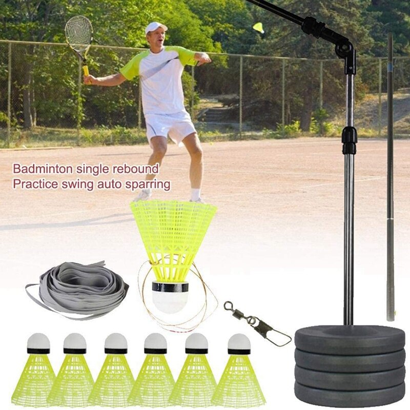 Badminton Trainer Stretch Badminton Robot Racket Training Sports Self-Study Practice Machine Badminton Stroking