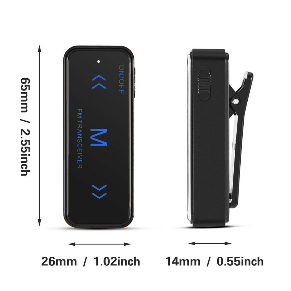 Mini Walkie Talkie 2-Way Fm Radio Transceiver + 2 Hoofdtelefoon Usb Charge Draagbare Hoofdtelefoon Ondersteuning Meerdere Apparaten Ondertussen