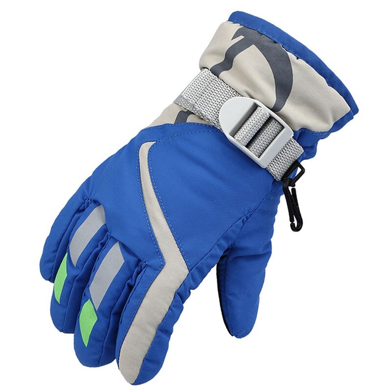Children's Outdoor Skiing Riding Gloves Winter Thickening Warm Hiking Waterproof Non-Slip Windproof Snow Gloves: BL