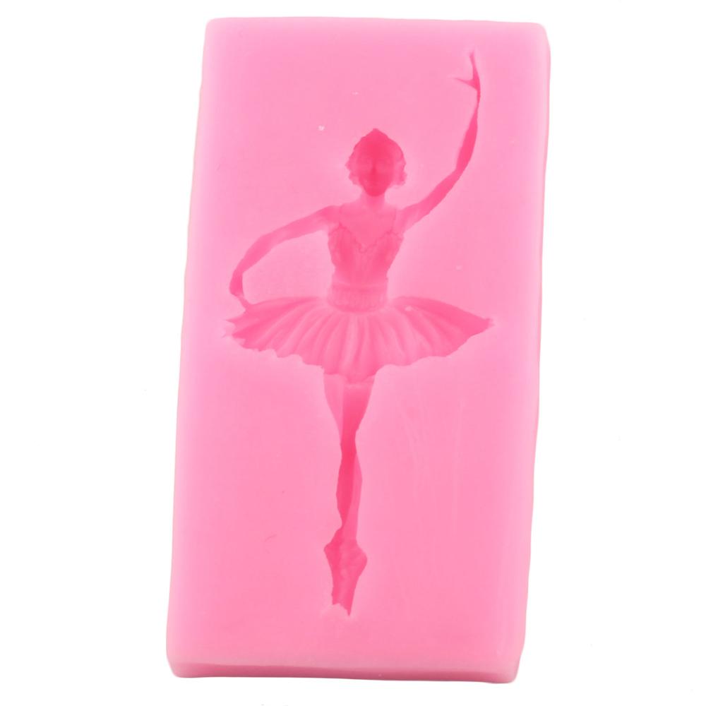 Dancer Silicone Molds Ballet Girl Cupcake Topper Fondant Cake Decorating Tools DIY Baking Candy Clay Chocolate Gumpaste Moulds