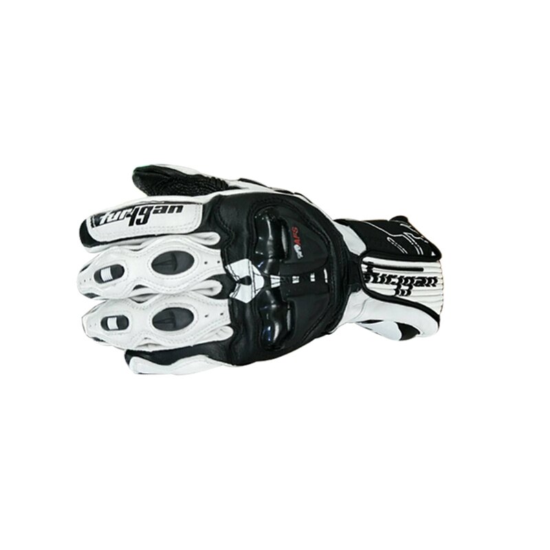 Furygan AFS19 Leer Hard Shell Lederen Handschoenen Racing Fietsen Mountainbike -Resistente Handschoenen Off-Road Motorhandschoenen: WHITE / Xl