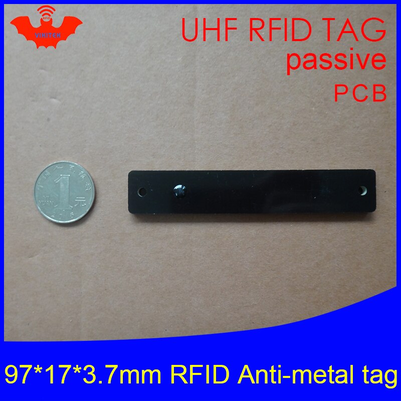 Uhf rfid metal tag 915 mhz 868 mhz alien higgs 3 epcc 1 g 2 6c 97*17*3.7mm slim varer hylde pcb smart card passive rfid tags