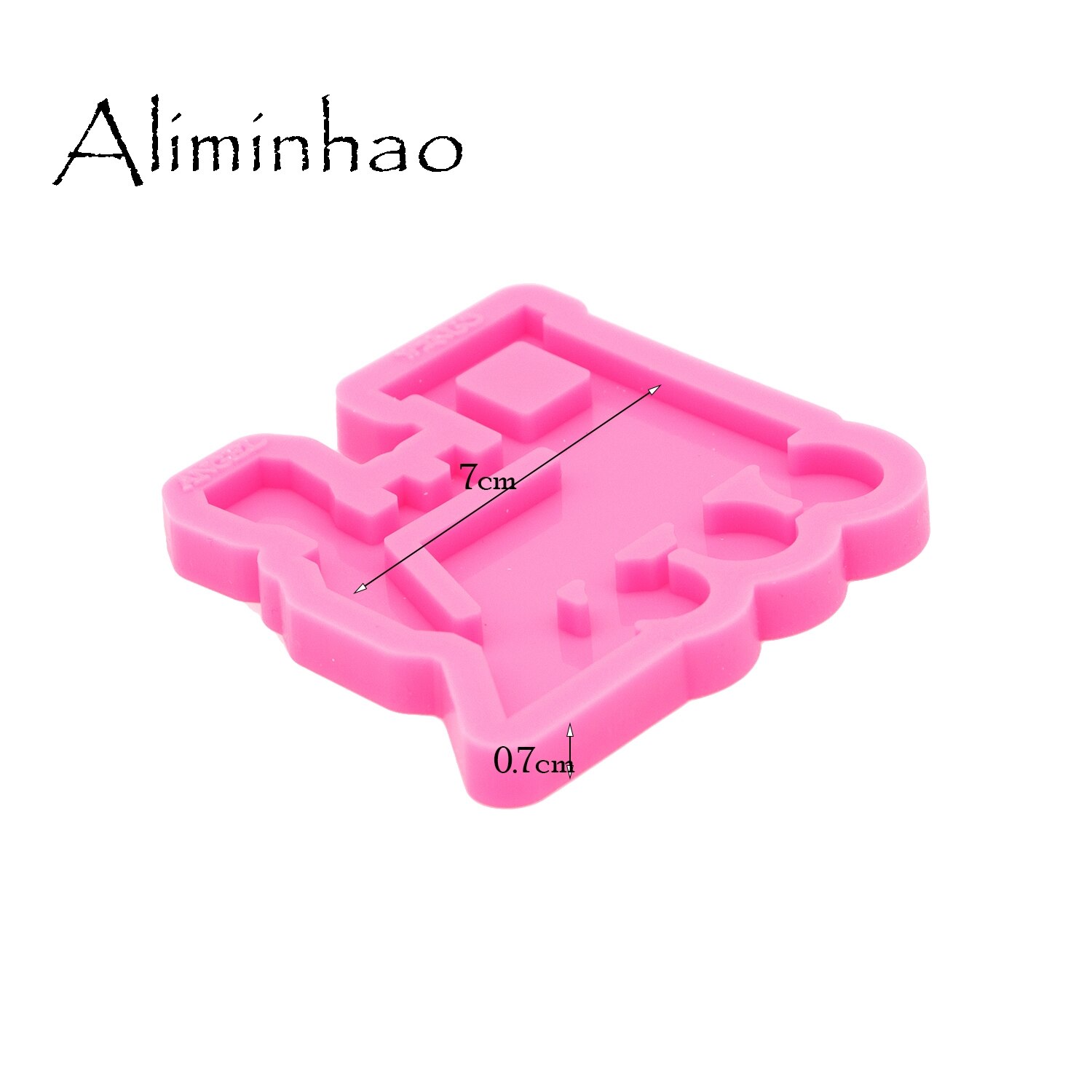 DY0561 brillante tren llavero molde UV resina líquida silicona molde artesanía para DIY collar encantos hacer joyería
