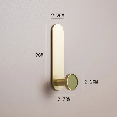 Goldene Garderobe Haken Messing Haken Wand Kleidung Hut L Aufhänger für Schlafzimmer Küche Badezimmer Verschiedene Farben Dekor Wohnaccessoires: green