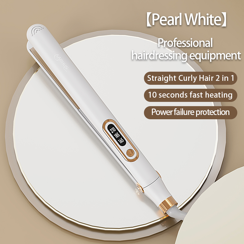 Hair Straightener For Xiaomi Comb Hair Style Tool Fast Heating Hair Iron Curler 2 in 1 Hairdressing Appliance: WHITE / AU