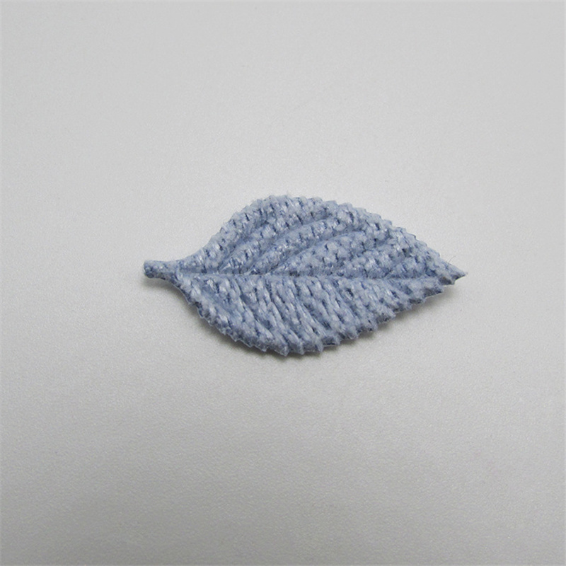 Apliques de hojas de tela de ganchillo, accesorios para el cabello, adornos, materiales de decoración, 20-200 piezas: Azul oscuro / L