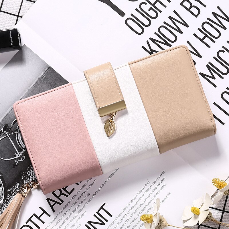 RFID Blocking Women's Functional Wallet Leather Zipper Long Glint Card Holder Ladies Coin Purse Phone Wallet