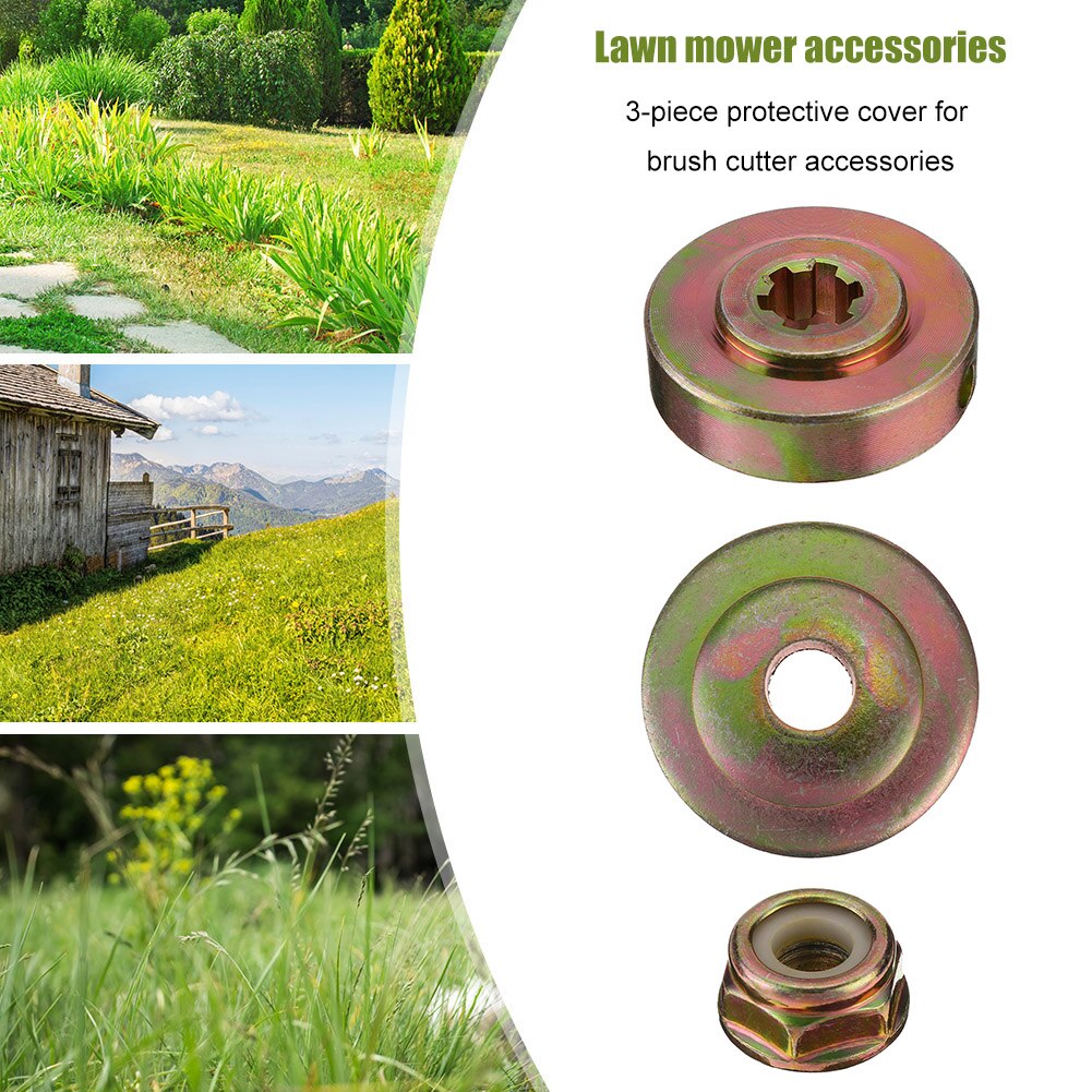 3Pcs Steel Wire Trimmer Head Nut Fixing Kit Brushcutter Trimmer Gearbox Tool Set Brush Cutter Lawnmower Accessories