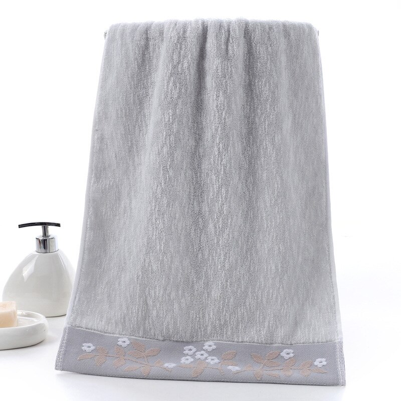 T248A Goede Water Absorberende Bruid Grown Roze Grijs Bloemen Patroon Sneldrogende Dikke Gezicht Handdoek: blue