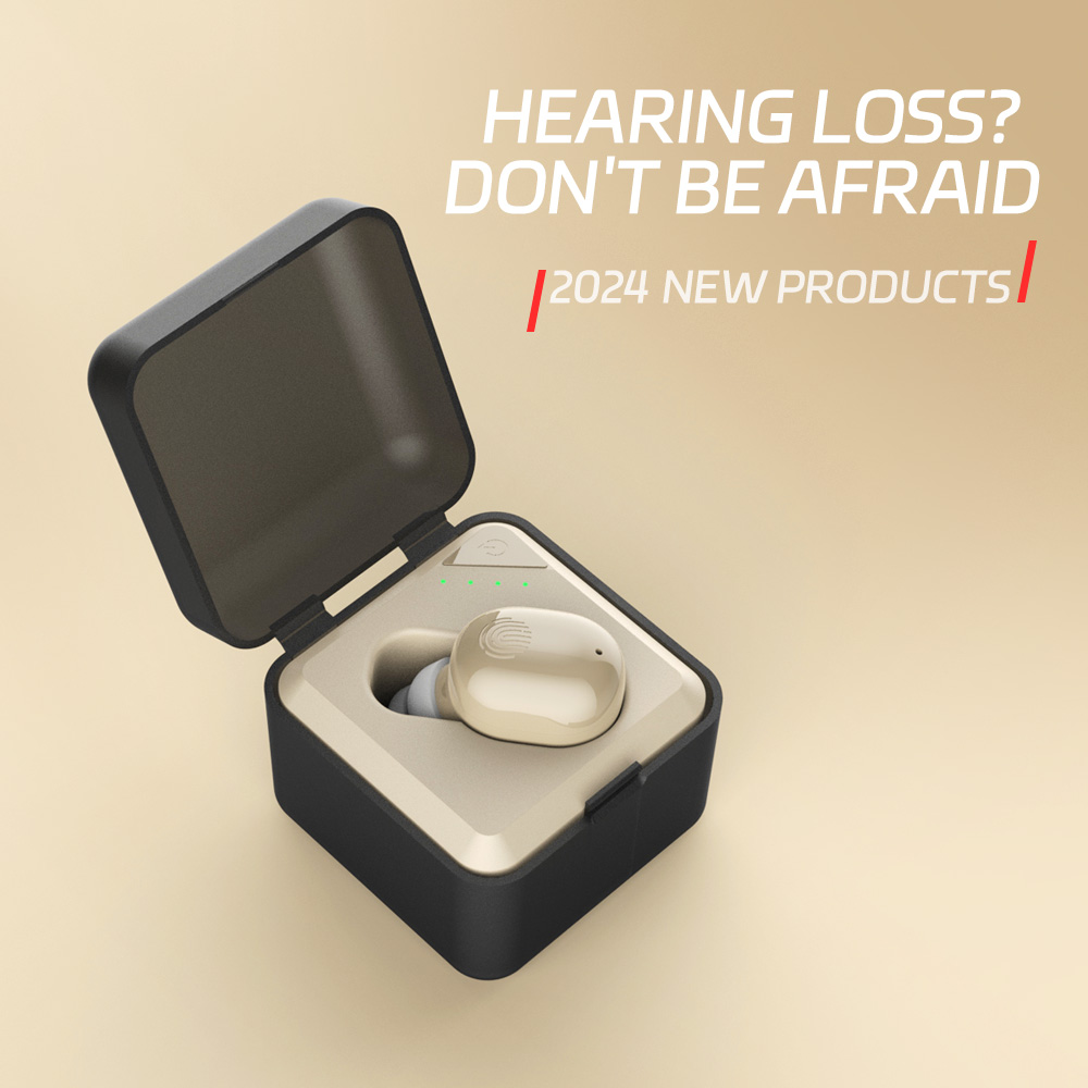 Single ear charging case, auxiliary listening headphones, mini in ear noise reduction, elderly for hearing aid function