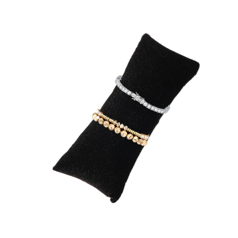 Zwart fluwelen linnen armband horloge kussen kussen houder voor armbanden accessoires sieraden display kleine bedrijven boetiek