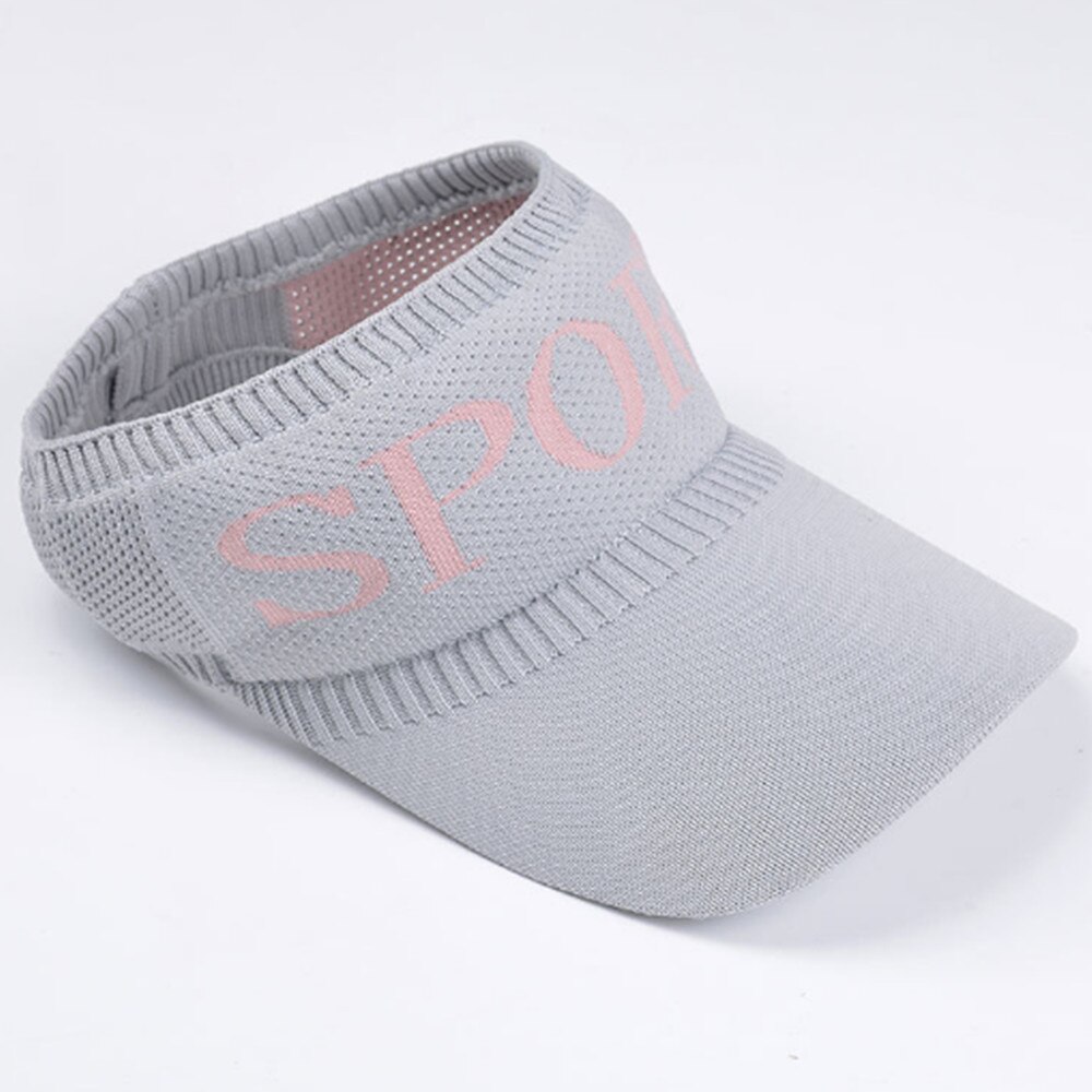 Womens Mens Empty top Hat Outdoor sports Sun Sunscreen Beach Hat MZ009: Gray