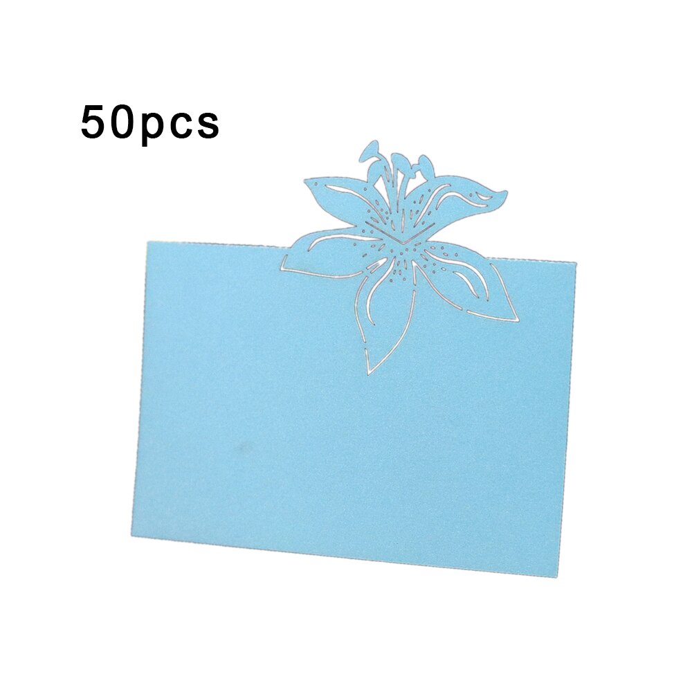 50pcs White Lace Name Place Cards Wedding Decoration Table Decor Table Name Message Greeting Card Baby Shower Party Supplies: as picture2