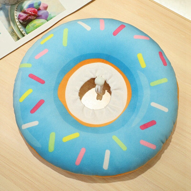 Donuts Shape Pet Protective Collar Anti-bite Lick Dog Neck Cone Recovery Surgery Wound Healing Cat Dogs Health Collar M: L / M