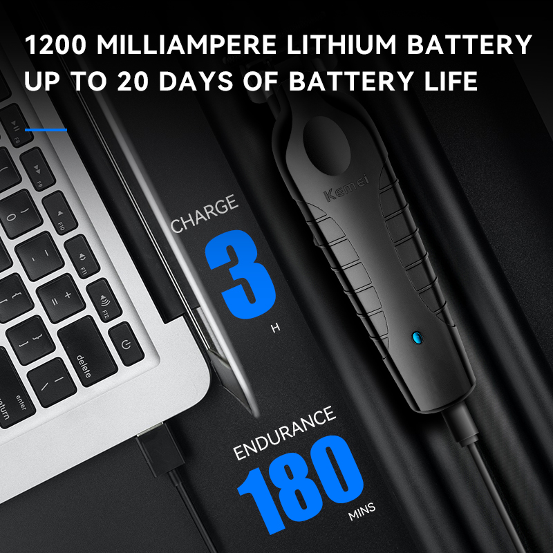 USB Fast charging Barber Machine Blades Hair Cutter Kemei km-2299 1200MA Rechargeable Cordless Hair Trimmer