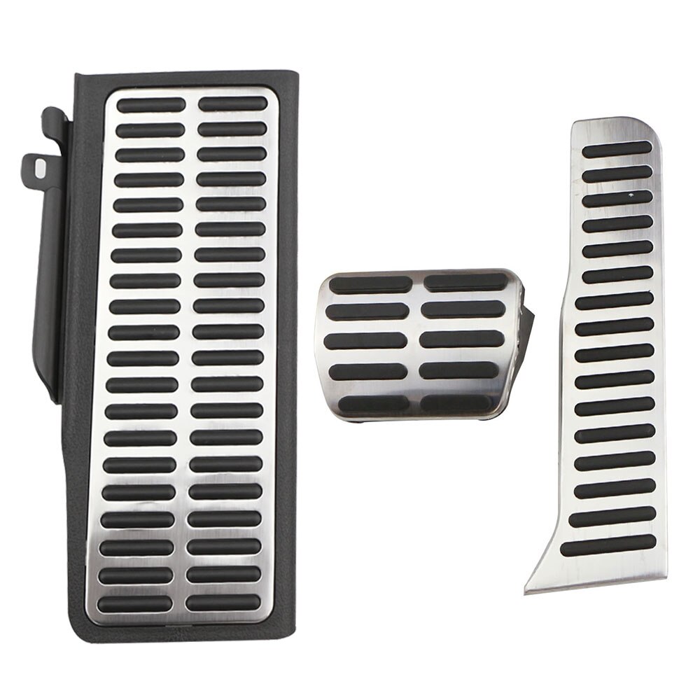 Xburstcar for Volkswagen VW CC Passat B6 B7 R36 R-line for Skoda Superb LHD Car Pedals Cover Stainless Steel AT MT Auto Pedal: AT With Rest Pedal