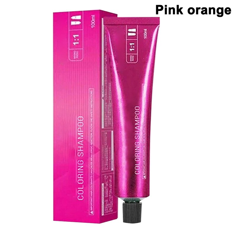 Haar Färbung Shampoo Mild Sicher Haar Färben Shampoo für Männer Frauen Alle Haare WH998: pinkorange