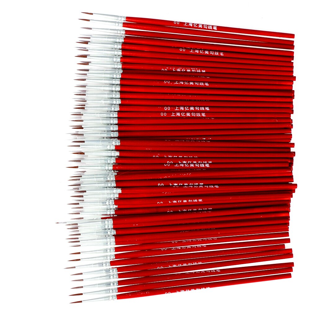 10 stk/sæt rød fin håndmalet tynd krog line pen tegning kunst pen male pensel nylon pensel akryl maleri pen kunst forsyninger