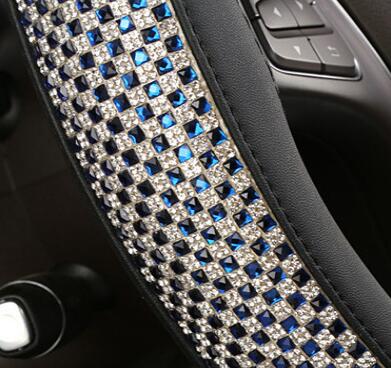 Rhinestones krystal bil rattet dækker auto diamant sikkerhedssele skulder gear dæksel styre-cover tilbehør: 3