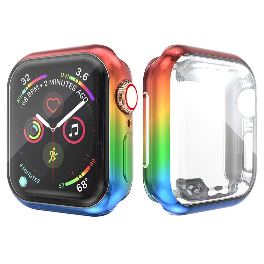 5 carcasas de de Color degradado para Apple Watch Series SE 6 5 4, cubierta protectora delgada, parachoques de para iWatch 44MM 40MM